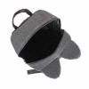 254-538 Мини-рюкзак 30x28x12см, 1 отд., 3карм., аппликация, ПЭ с блестками, отд.иск.кожей, брелок, серебр. - 4