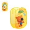 490-089 ИГРОЛЕНД Корзина для игрушек раскладная с ручками "Ми-ми-мишки", полиэстер, 36х55х35см, 3 дизайна - 0