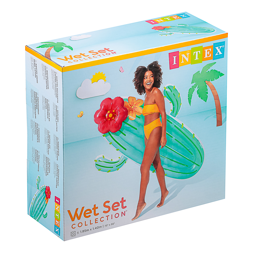 060-057 INTEX Матрас надувной "CACTUS FLOAT", 180x130х28см, 58793EU