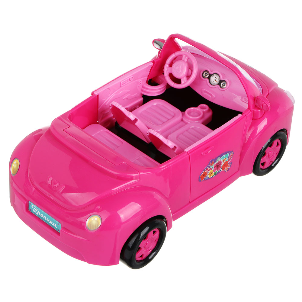 296-110 ИГРОЛЕНД Кукла с автомобилем и аксессуарами, пластик ABS, PVC, текстиль, 28х15х19см