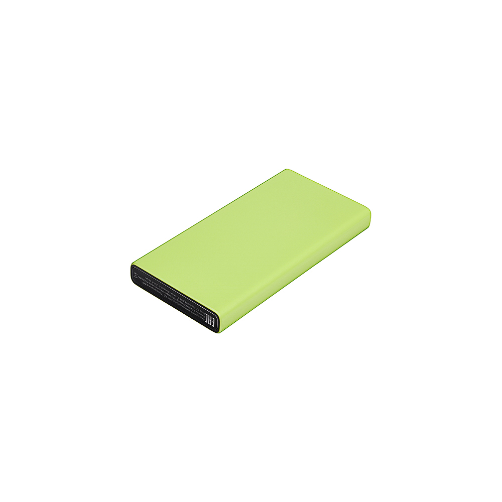 031-100 BY Аккумулятор мобильный, 10000мАч, 2А, 2хUSB-A, 1xType-C, 1xMicro-USB, ребристый, зелёный