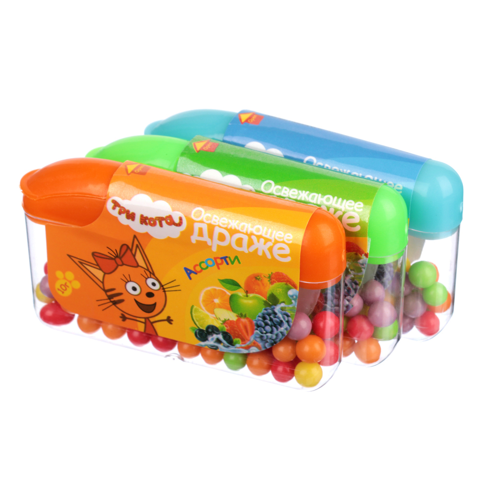 347-136 Драже освежающее со вкусами Три кота/  Hello Kitty, 10 г