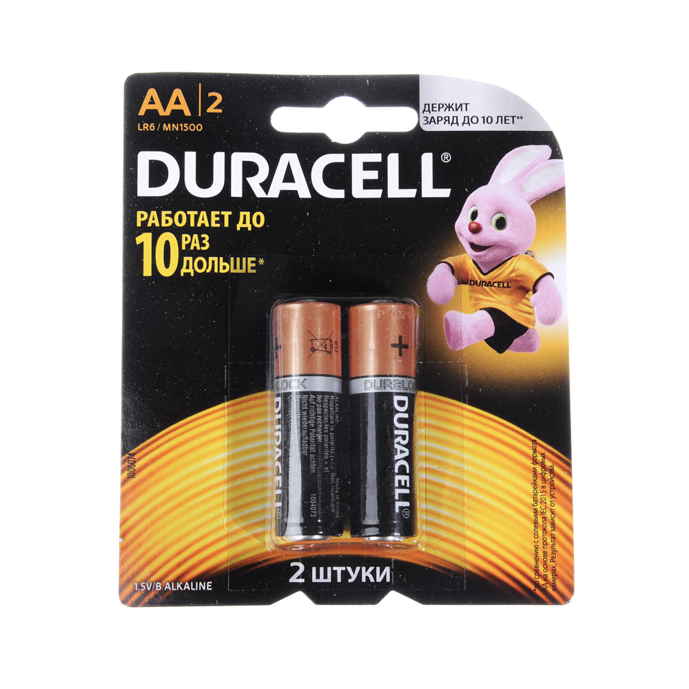917-068 DURACELL Батарейки 2шт, тип AA, BL