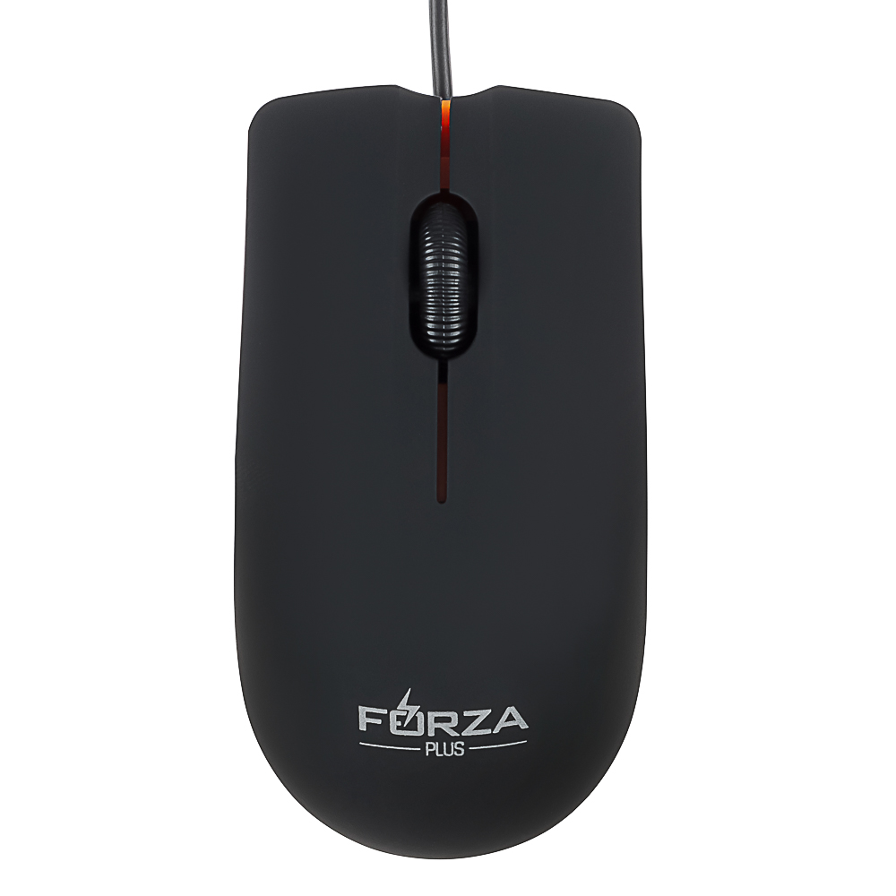 405-089 FORZA Компьютерная мышь проводная Compact, 1200DPI, Soft Touch, USB, каб. 160см, чёрный