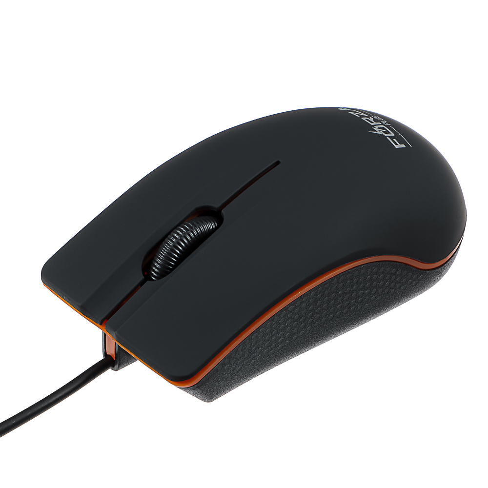 405-089 FORZA Компьютерная мышь проводная Compact, 1200DPI, Soft Touch, USB, каб. 160см, чёрный