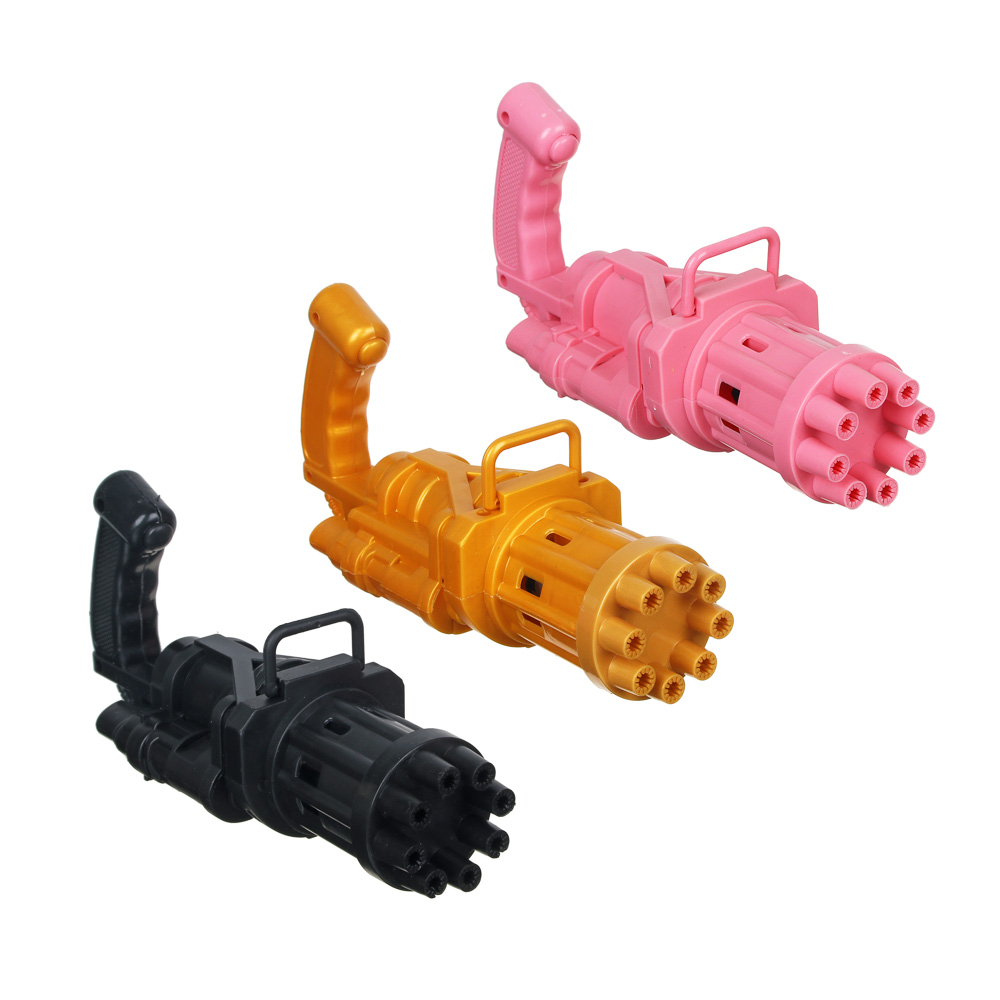 460-025 ИГРОЛЕНД Мыльные пузыри Атака пузырей, 3хАА, пластик, с мыльным раствором, 6,8х20х9 см