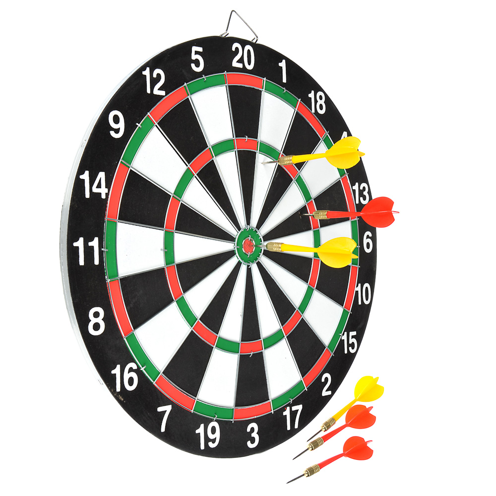 341-083 Дартс 15" с 6 стрелами 15"х2/5", 37см, пластик, бумага, металл, BL-15326