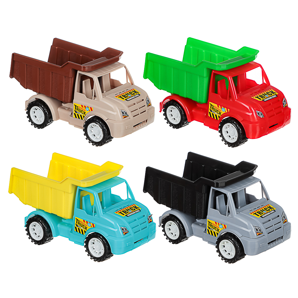 292-461 ИГРОЛЕНД Игрушка камазик, пластик, 11x23x13 см, 4 дизайна, для детей 3+