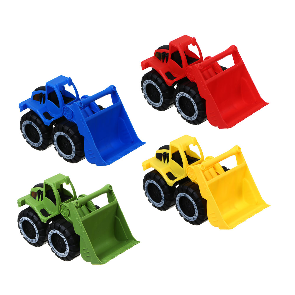 292-428 ИГРОЛЕНД Трактор с ковшом, подвижные детали, PP, 19х23,5х7 см, 4 дизайна