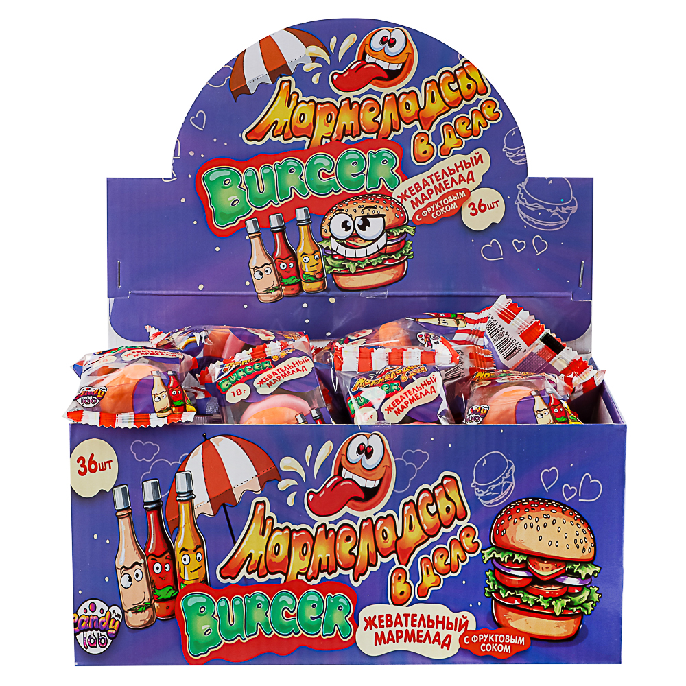 347-335 Мармелад жевательный "Мармеладсы в деле BURGER", 18 г