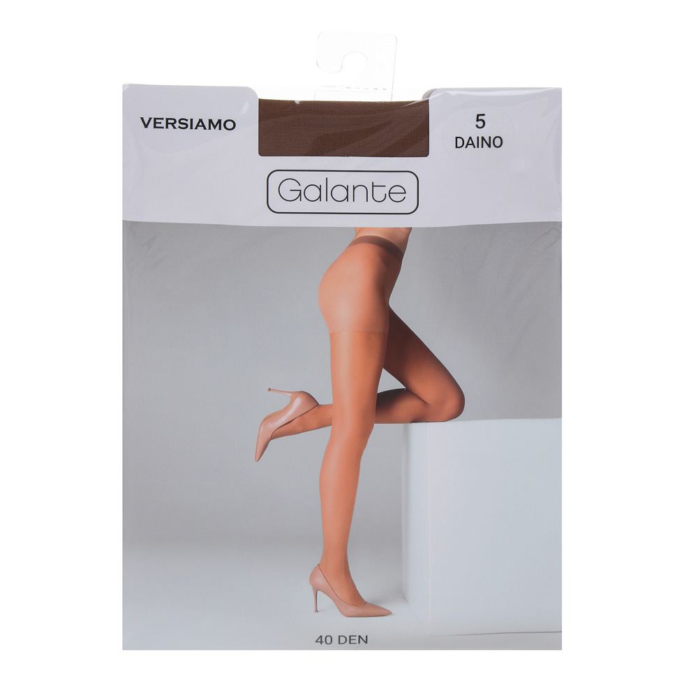 048-107 GALANTE Versiamo Колготки 40 DEN с шортиками, 85% полиамид, 15% эластан, размер 5, цвет загара