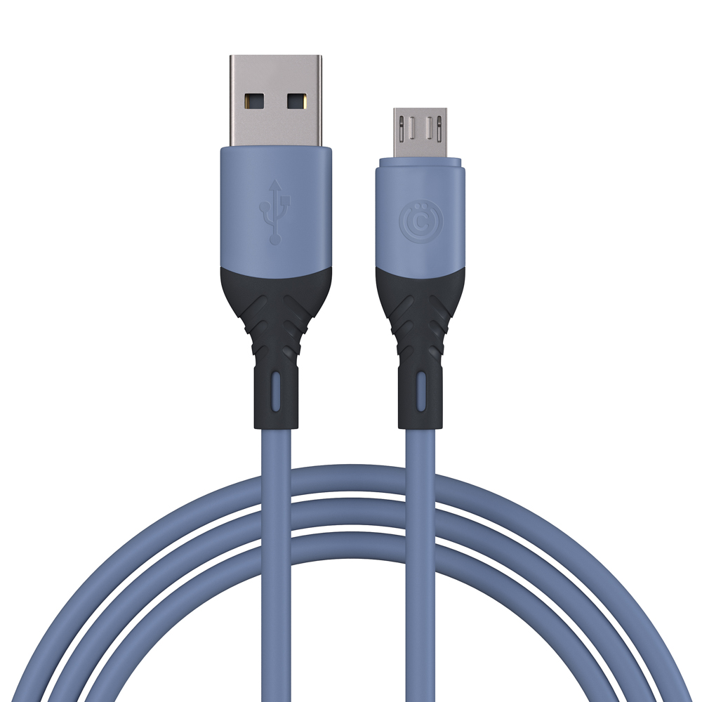931-265 ВСЁГАЗИН Кабель для зарядки Карнавал Micro USB, 1м, 2.4А, фиолетовый