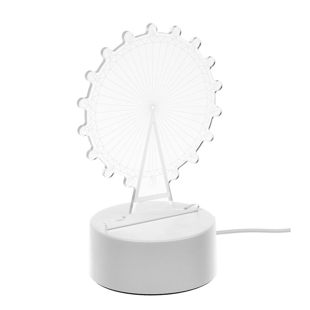 476-367 Светильник с LED подсветкой "Колесо", USB, один режим свечения, 17x15см, акрил, пластик ABS